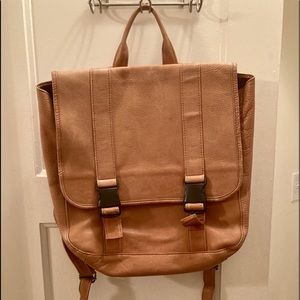Tan Leather Book-bag/Backpack